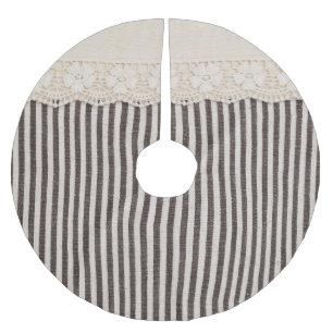 Saia Para Árvore De Natal De Poliéster Textura têxtil com tecido de rendas, padrão de fun