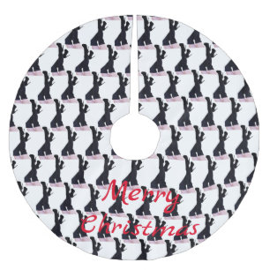 Saia Para Árvore De Natal De Poliéster Thunder_Cove de Boots Thunder-high de Couro Preto