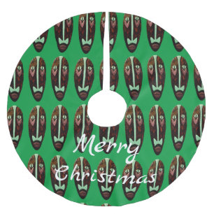 Saia Para Árvore De Natal De Poliéster Thunder_Cove de Máscara de Tiki Longa