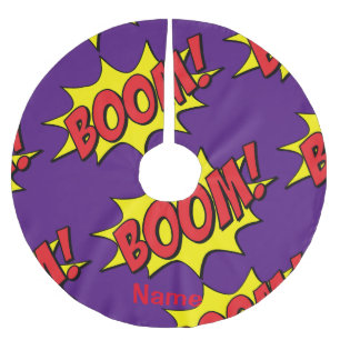 Saia Para Árvore De Natal De Poliéster Thunder_Cove do Boom do Cartoon