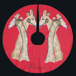 Saia Para Árvore De Natal De Poliéster Thunder_Cove do Casal Girafa em forma de moeda<br><div class="desc">2 girafas bonitas com pescoço entrelaçadas como parceiros românticos. Boa maneira de mostrar como se sente sobre sua esposa,  marido,  namorada,  namorado,  etc.,  personalize com sua própria saudação,  nome,  mensagem,  etc</div>