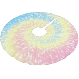 Saia Para Árvore De Natal De Poliéster Tie Dye Hippie Swirl Natal