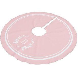 Saia Para Árvore De Natal De Poliéster Tiras cor-de-rosa e serras Monográficas