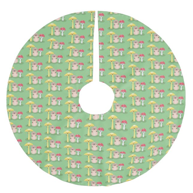 Saia Para Árvore De Natal De Poliéster Toadstool (fungo-guaii) (Frente)