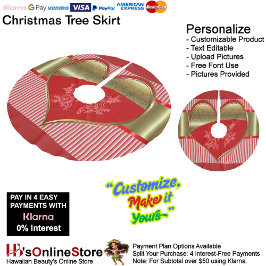 Saia Para Árvore De Natal De Poliéster Toalha de árvore de Natal Caixas de Corações