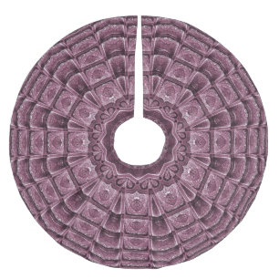Saia Para Árvore De Natal De Poliéster Toalha de árvore decorativa rosa