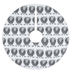 Saia Para Árvore De Natal De Poliéster Torneio de Golf Course Ball Tee Clubs Torneio de C