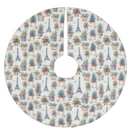 Saia Para Árvore De Natal De Poliéster Torre Eiffel, Topiários Franceses no Natal de Pari