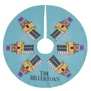 Saia Para Árvore De Natal De Poliéster Toy Soldier Nutcracker Natal