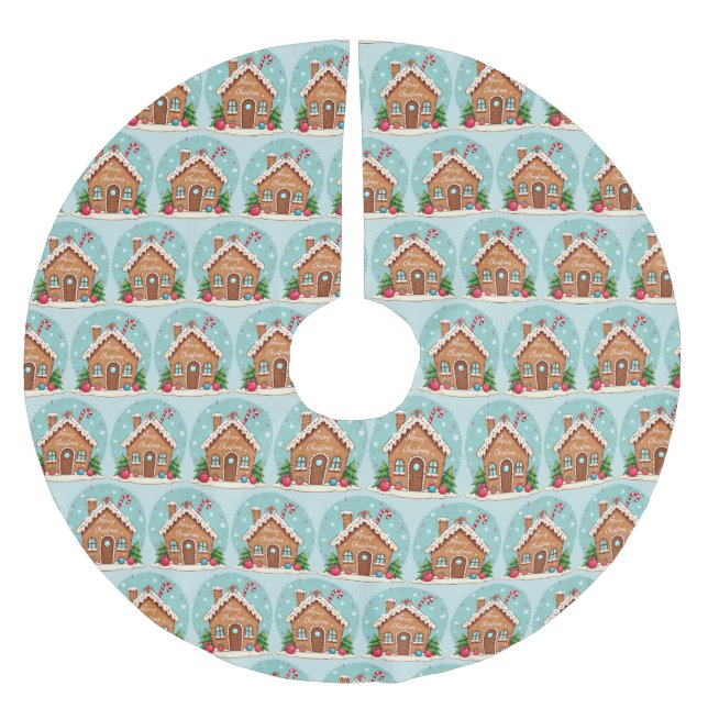 Saia Para Árvore De Natal De Poliéster Tree Skirt (Frente)