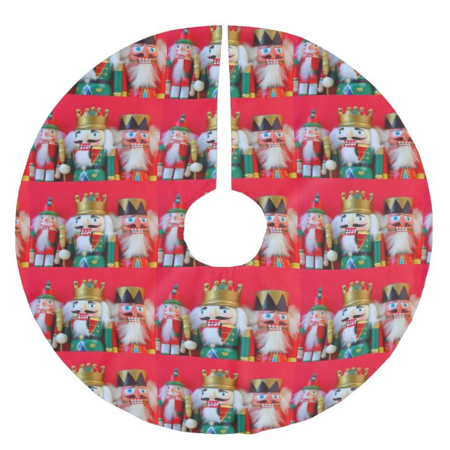 Saia Para Árvore De Natal De Poliéster Trio Nutcracker (Frente)