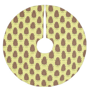 Saia Para Árvore De Natal De Poliéster Um desenho animado de corda de batata feliz