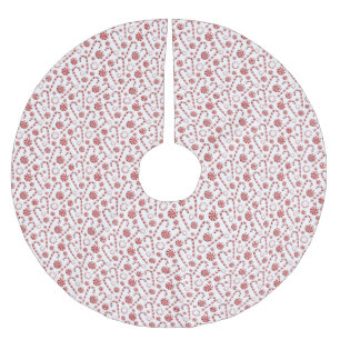 Saia Para Árvore De Natal De Poliéster Um Design 12 da Série Peppermint Spice