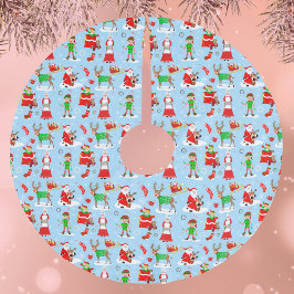 Saia Para Árvore De Natal De Poliéster Um Dia No Polo Norte Durante O Natal