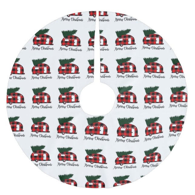 SAIA PARA ÁRVORE DE NATAL DE POLIÉSTER **VEÍCULO RECREATIVO** (Frente)