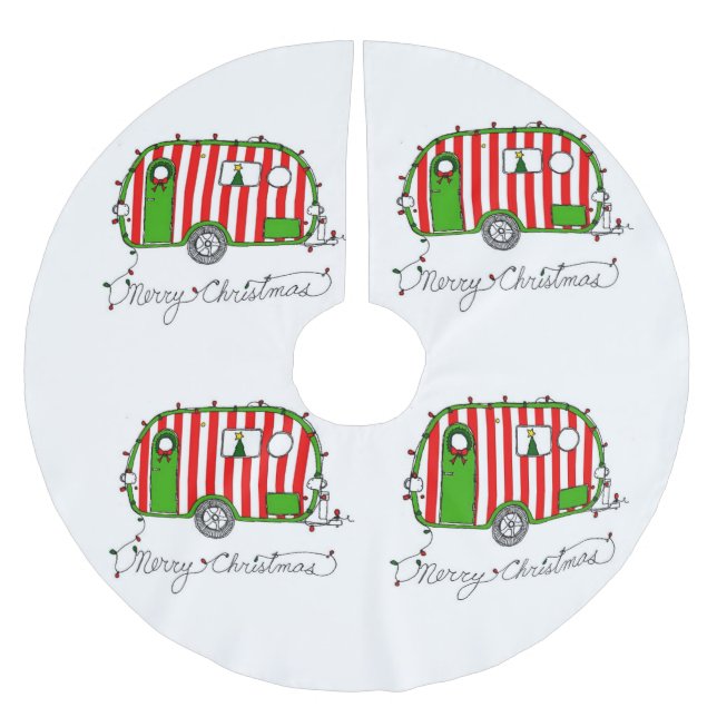 SAIA PARA ÁRVORE DE NATAL DE POLIÉSTER ** VEÍCULO RECREATIVO** PISCINA DE ÁRVORE (Frente)