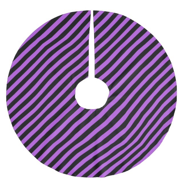 Saia Para Árvore De Natal De Poliéster Veneno de Halloween Roxo e Preto (Frente)