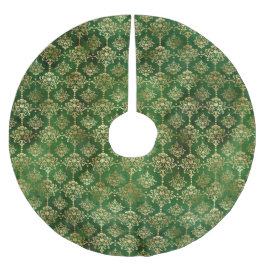 Saia Para Árvore De Natal De Poliéster Verde Festivo & Dourado Papel Alumínio Inverno Nat