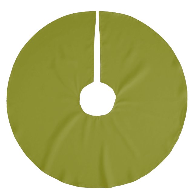 Saia Para Árvore De Natal De Poliéster Verde-oliva (Frente)