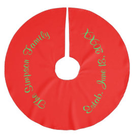 Saia Para Árvore De Natal De Poliéster Verde que vermelho a família (conhecida) de