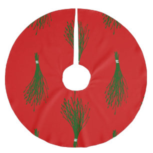Saia Para Árvore De Natal De Poliéster Vermelho vermelho selvagem do krampus de natal fei