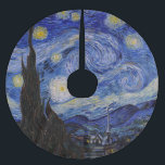 Saia Para Árvore De Natal De Poliéster Vincent Van Gogh - A noite de Starry<br><div class="desc">A Noite Estrelada / La nuit etoilee - Vincent Van Gogh em 1889</div>