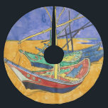 Saia Para Árvore De Natal De Poliéster Vincent van Gogh - Barcos de Pesca na Praia<br><div class="desc">Barcos de pesca na praia em Saintes-Maries de la Mer - Watercolor - Vincent van Gogh,  1888</div>