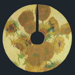 Saia Para Árvore De Natal De Poliéster Vincent van Gogh - Vase com Quinze Girassóis<br><div class="desc">Vase com Quinze Girassóis / Vase avec quinze Tornesols - Vincent Van Gogh,  agosto de 1888 - Girassóis versão 1888 (F454)</div>