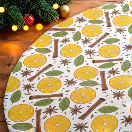 Saia Para Árvore De Natal De Poliéster Vinho branco apimentado