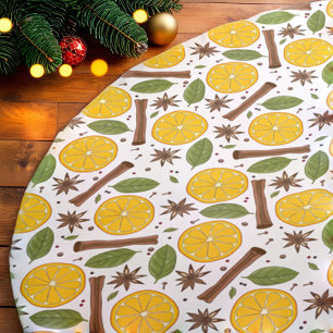 Saia Para Árvore De Natal De Poliéster Vinho quente de Natal picante branco
