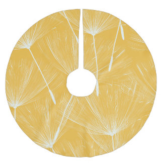 Saia Para Árvore De Natal De Poliéster Vintage Dandelions: Padrão Invisível