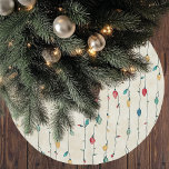 Saia Para Árvore De Natal De Poliéster Vintage Divertido Colorida Fa La Christmas String<br><div class="desc">Adicione um toque retrô divertido ao seu decoro de Natal com esta Colorida Vintage Fa La Christmas String Light Pattern na saia da árvore de Natal. Apresentando luzes brilhantes e brancas de cordas em uma variedade de cores festivas, esta design pop contra um fundo neutro, criando um olhar divertido, mas...</div>