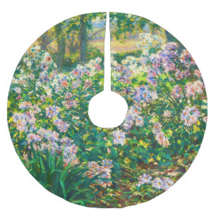 Saia Para Árvore De Natal De Poliéster Vintage Flores bonito Ilustração Windflower