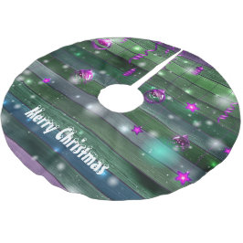 Saia Para Árvore De Natal De Poliéster Vintage Green