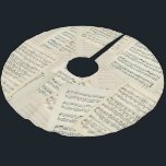 Saia Para Árvore De Natal De Poliéster Vintage Music Composition Collage Christmas<br><div class="desc">Música em folha de imagem é arranjada com vazio de partituras antigas para criar esta colagem musical harmoniosa.</div>