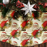 Saia Para Árvore De Natal De Poliéster Vintage Santa Claus Red Christmas Tree Skirt<br><div class="desc">Apresentando a Coleção de Camisas de Natal Vintage Santa Claus - uma adição perfeita ao seu decoro festivo de Natal! Este cobrir especial da árvore de Natal apresenta um design de Natal cativante, garantido para evocar nostalgia e memórias quentes de Christmases do passado. Design de Vintage charmoso: esta coleira de...</div>