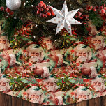 Saia Para Árvore De Natal De Poliéster Vintage Santa Claus Red Christmas Tree Skirt<br><div class="desc">Apresentando a Coleção de Camisas de Natal Vintage Santa Claus - uma adição perfeita ao seu decoro festivo de Natal! Este cobrir especial da árvore de Natal apresenta um design de Natal cativante, garantido para evocar nostalgia e memórias quentes de Christmases do passado. Design de Vintage charmoso: esta coleira de...</div>