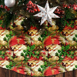 Saia Para Árvore De Natal De Poliéster Vintage Santa Claus Red Christmas Tree Skirt<br><div class="desc">Apresentando a Coleção de Camisas de Natal Vintage Santa Claus - uma adição perfeita ao seu decoro festivo de Natal! Este cobrir especial da árvore de Natal apresenta um design de Natal cativante, garantido para evocar nostalgia e memórias quentes de Christmases do passado. Design de Vintage charmoso: esta coleira de...</div>