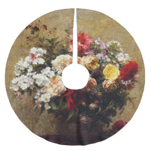 Saia Para Árvore De Natal De Poliéster Vintage Summer Flowers por Henri Fantin-Latour