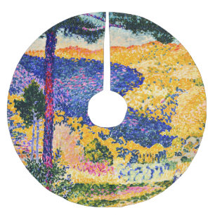 Saia Para Árvore De Natal De Poliéster Vintage Valley com pintura de Fir