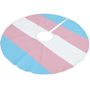 Saia Para Árvore De Natal De Poliéster Visibilidade da bandeira do orgulho transgênero da