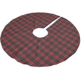 Saia Para Árvore De Natal De Poliéster Wallace Red Hunting Scottish Tartan
