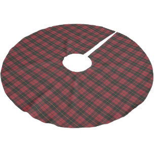 Saia Para Árvore De Natal De Poliéster Wallace Red Hunting Scottish Tartan