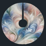 Saia Para Árvore De Natal De Poliéster Watercolor Fantasy Floral Pastel Blue & Cream<br><div class="desc">Adicione elegância e serenidade a qualquer espaço. Este trabalho de arte impressionante combina tons de aquarela macios de azul, creme, rosa e verde em pincéis florais sonhadores. Seu movimento fluido e harmonia pastel criam uma atmosfera calmante, mas vibrante, perfeita para casas, escritórios modernos, ou como um presente pensativo. Seja para...</div>