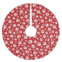 White Paw imprime saia de árvore de Natal