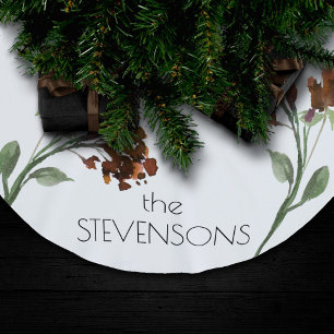 Saia Para Árvore De Natal De Poliéster Wildbloom   Terracotta Orange Bohemian Personaliza