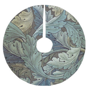 Saia Para Árvore De Natal De Poliéster William Morris Acanthus Sage Flower Floral Botânic