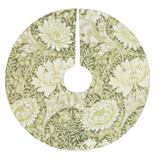 Saia Para Árvore De Natal De Poliéster William Morris Chrysanthemum Floral Pattern