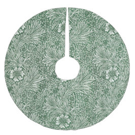 Saia Para Árvore De Natal De Poliéster william morris marigold flor verde floral