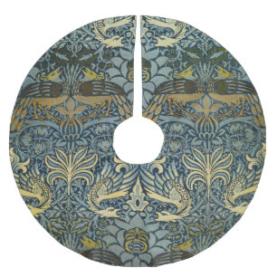 Saia Para Árvore De Natal De Poliéster William Morris Peacock Dragon Clássico